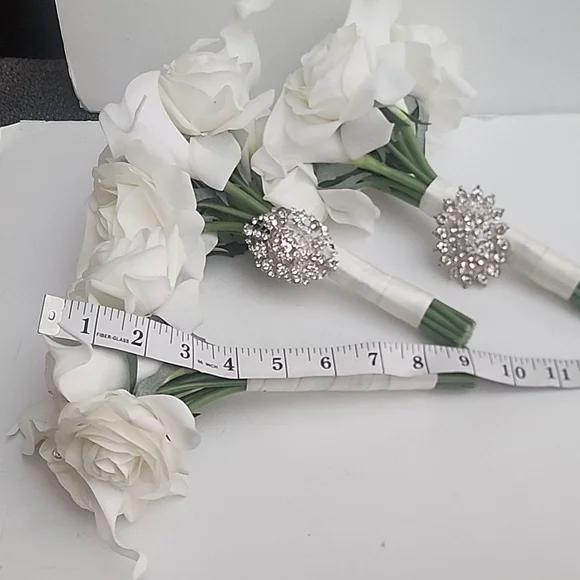 Wedding Beautiful Bride Bridal bouqet Real Touch Forever Flowers Bridesmaid 1pc - Picture 11 of 14